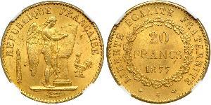 20 Franc Dritte Französische Republik (1870-1940)  Gold 