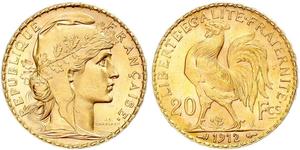 20 Franc Dritte Französische Republik (1870-1940)  Gold 