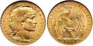 20 Franc Dritte Französische Republik (1870-1940)  Gold 