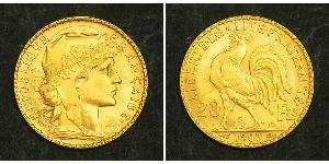 20 Franc Dritte Französische Republik (1870-1940)  Gold 