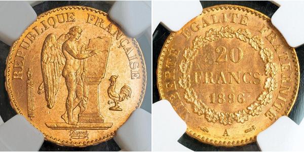20 Franc Dritte Französische Republik (1870-1940)  Gold 