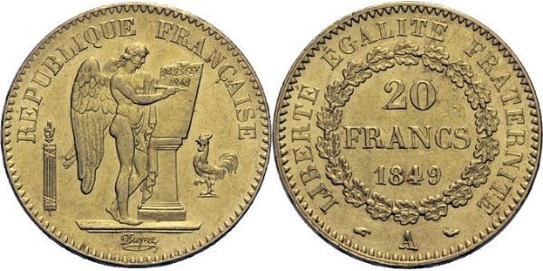 20 Franc Dritte Französische Republik (1870-1940)  Gold 