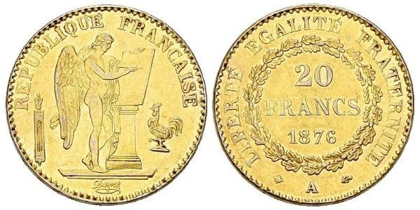 20 Franc Dritte Französische Republik (1870-1940)  Gold 