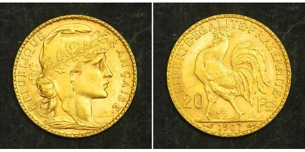 20 Franc Dritte Französische Republik (1870-1940)  Gold 