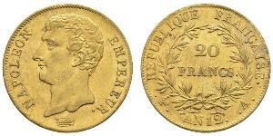 20 Franc Erstes Kaiserreich (1804-1814) Gold Napoleon Bonaparte(1769 - 1821)