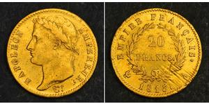 20 Franc Erstes Kaiserreich (1804-1814) Gold Napoleon Bonaparte(1769 - 1821)