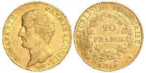 20 Franc Erstes Kaiserreich (1804-1814) Gold Napoleon Bonaparte(1769 - 1821)