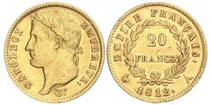 20 Franc Erstes Kaiserreich (1804-1814) Gold Napoleon Bonaparte(1769 - 1821)