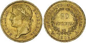 20 Franc Erstes Kaiserreich (1804-1814) Gold Napoleon Bonaparte(1769 - 1821)