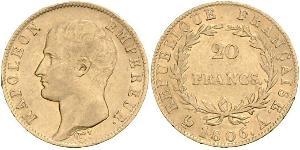 20 Franc Erstes Kaiserreich (1804-1814) Gold Napoleon Bonaparte(1769 - 1821)