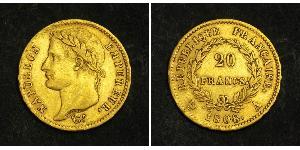 20 Franc Erstes Kaiserreich (1804-1814) Gold Napoleon Bonaparte(1769 - 1821)