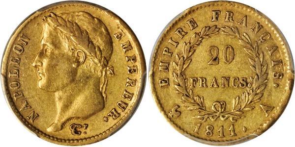20 Franc Erstes Kaiserreich (1804-1814) Gold Napoleon Bonaparte(1769 - 1821)