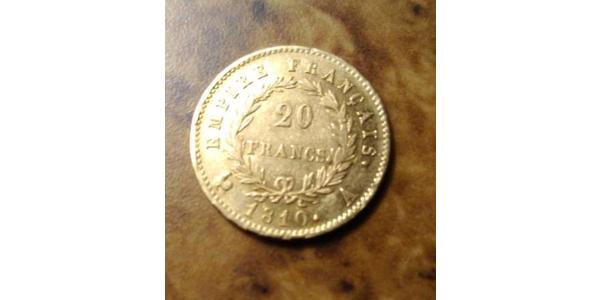 20 Franc Erstes Kaiserreich (1804-1814) Gold Napoleon Bonaparte(1769 - 1821)