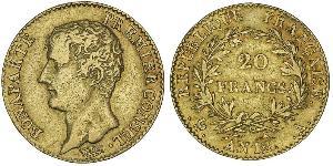 20 Franc First French Empire (1804-1814) Gold Napoleon (1769 - 1821)
