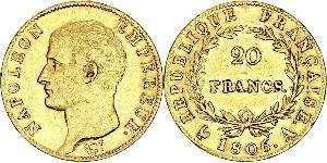 20 Franc First French Empire (1804-1814) Gold Napoleon (1769 - 1821)