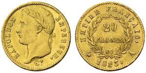 20 Franc First French Empire (1804-1814) Gold Napoleon (1769 - 1821)