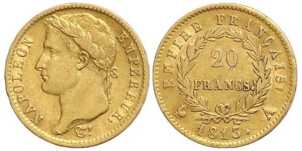 20 Franc First French Empire (1804-1814) Gold Napoleon (1769 - 1821)