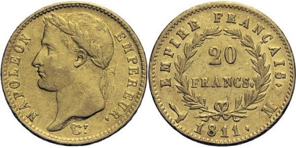 20 Franc First French Empire (1804-1814) Gold Napoleon (1769 - 1821)