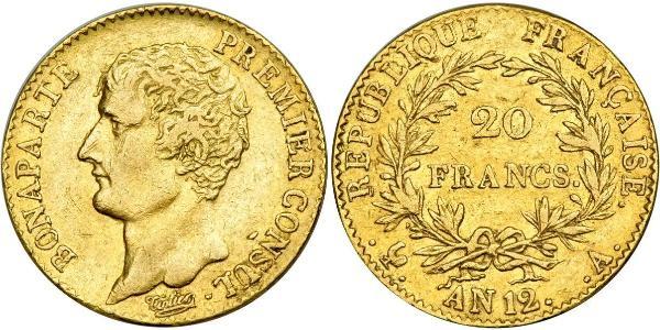 20 Franc First French Empire (1804-1814) Gold Napoleon (1769 - 1821)