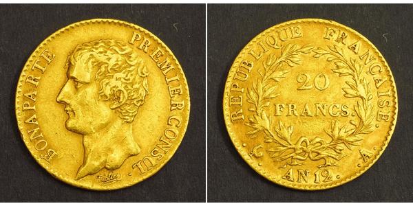 20 Franc First French Empire (1804-1814) Gold Napoleon (1769 - 1821)