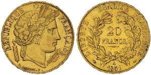 20 Franc French Second Republic (1848-1852) Gold 