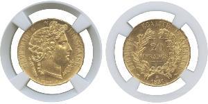 20 Franc French Second Republic (1848-1852) Gold 