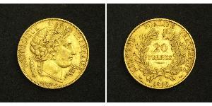 20 Franc French Second Republic (1848-1852) Gold 