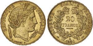 20 Franc French Second Republic (1848-1852) Gold 