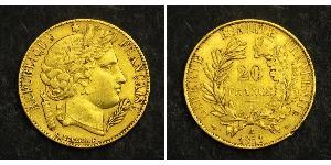 20 Franc French Second Republic (1848-1852) Gold 