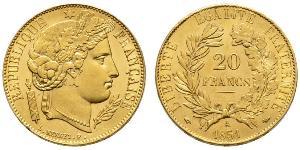 20 Franc French Second Republic (1848-1852) Gold 