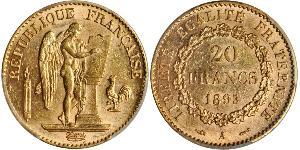 20 Franc French Third Republic (1870-1940)  Gold 