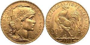 20 Franc French Third Republic (1870-1940)  Gold 