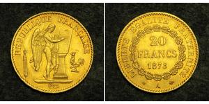 20 Franc French Third Republic (1870-1940)  Gold 