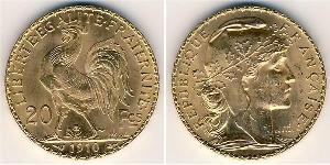 20 Franc French Third Republic (1870-1940)  Gold 