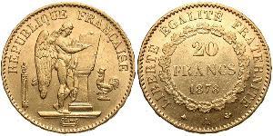 20 Franc French Third Republic (1870-1940)  Gold 