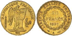 20 Franc French Third Republic (1870-1940)  Gold 