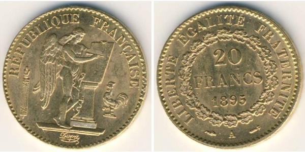 20 Franc French Third Republic (1870-1940)  Gold 