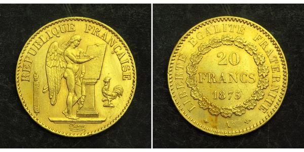 20 Franc French Third Republic (1870-1940)  Gold 