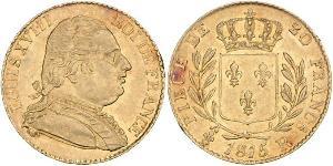 20 Franc Kingdom of France (1815-1830) Gold Ludwig XVIII (1755-1824)