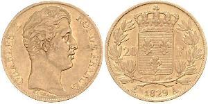 20 Franc Kingdom of France (1815-1830) Gold Karl X. von Frankreich (1757-1836)