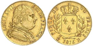 20 Franc Kingdom of France (1815-1830) Gold Ludwig XVIII (1755-1824)