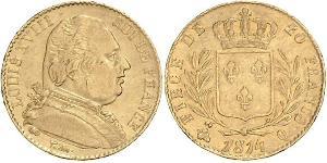 20 Franc Kingdom of France (1815-1830) Gold Louis XVIII of France (1755-1824)