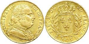 20 Franc Kingdom of France (1815-1830) Gold Ludwig XVIII (1755-1824)