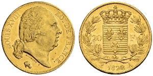 20 Franc Kingdom of France (1815-1830) Gold Ludwig XVIII (1755-1824)