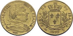 20 Franc Kingdom of France (1815-1830) Gold Ludwig XVIII (1755-1824)