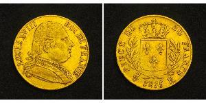 20 Franc Kingdom of France (1815-1830) Gold Louis XVIII of France (1755-1824)