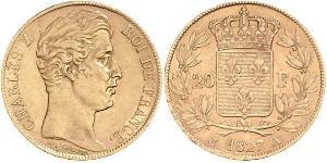 20 Franc Kingdom of France (1815-1830) Gold Karl X. von Frankreich (1757-1836)