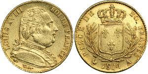 20 Franc Kingdom of France (1815-1830) Gold Ludwig XVIII (1755-1824)