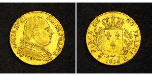 20 Franc Kingdom of France (1815-1830) Gold Ludwig XVIII (1755-1824)