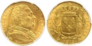 20 Franc Kingdom of France (1815-1830) Gold Ludwig XVIII (1755-1824)